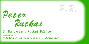 peter rutkai business card